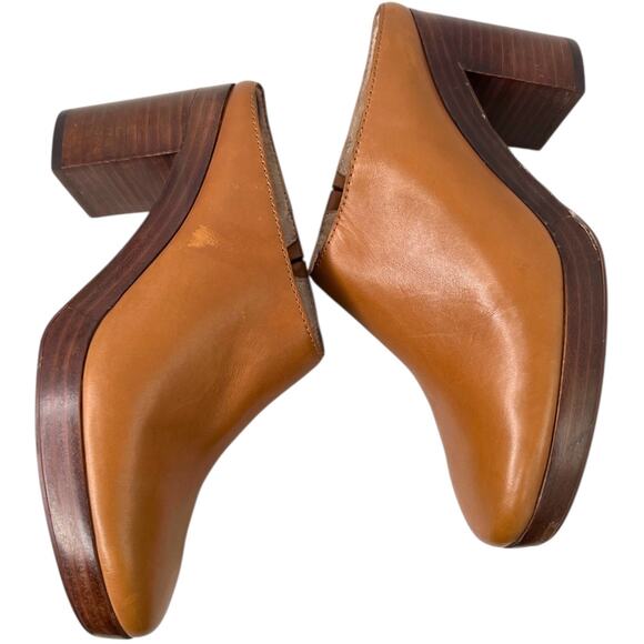 MADEWELL the Daisy Platform Mule in English Saddle Women’s Size 5 - Picture 4 of 13